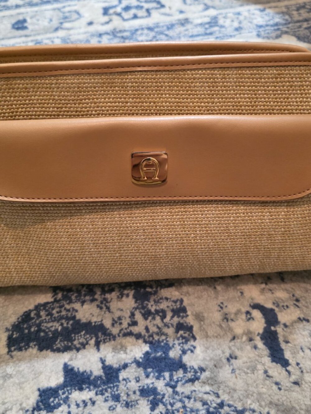 Etienee Aigner Woven Straw Shoulder Bag/Crossbody
